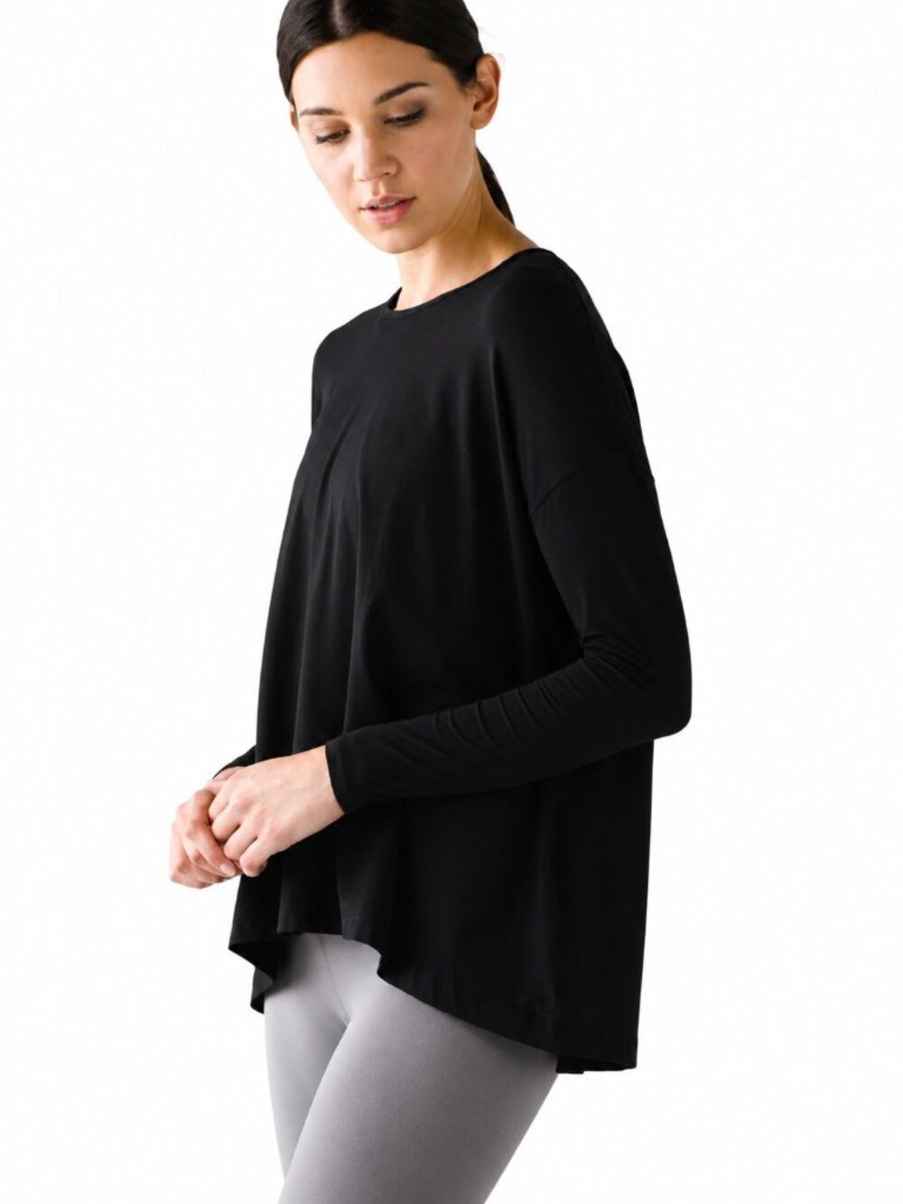 LULULEMON City Bound Long Sleeve Top Black Sz 14 Oversized Relaxed Rulu Yoga Gym